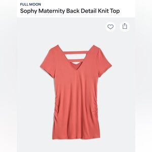 Full Moon Coral Knit Maternity Top